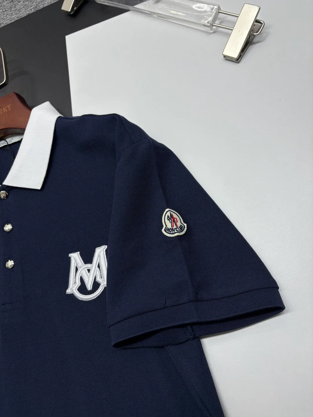MONCLER LOGO New Arrival Polo Same Style 210 ， Factory New Arrival Versatile : Black White Royal Blue Size：M-3XL